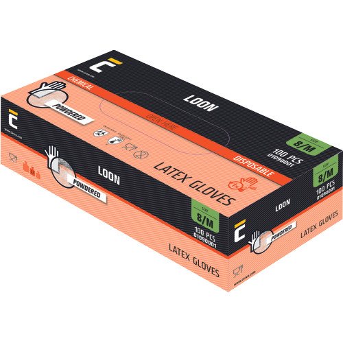 LOON kesztyű latex púderes L-9
