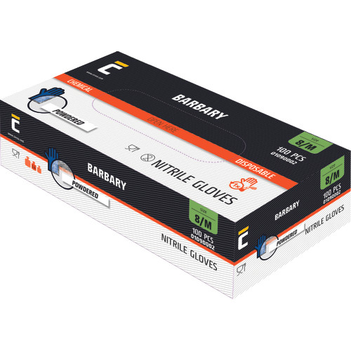 BARBARY kesztyű nitril puderes XL - 10
