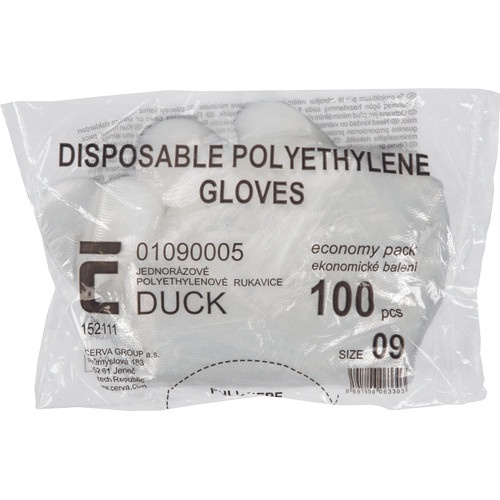 DUCK kesztyű PE fehér 100db L-9