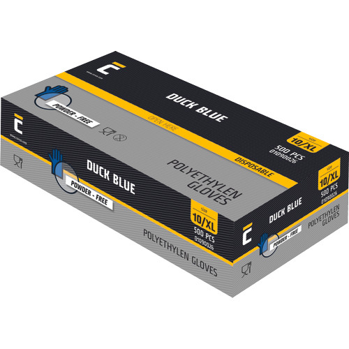 DUCK BLUE kesztyű PE kék 500db - 10