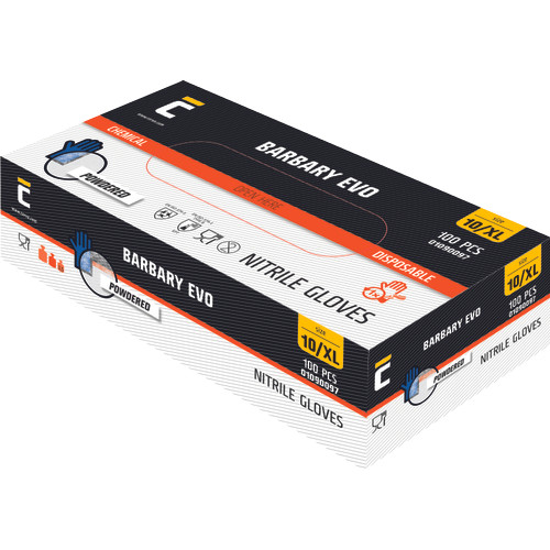 BARBARY EVO kesztyű nitril púderes L-9