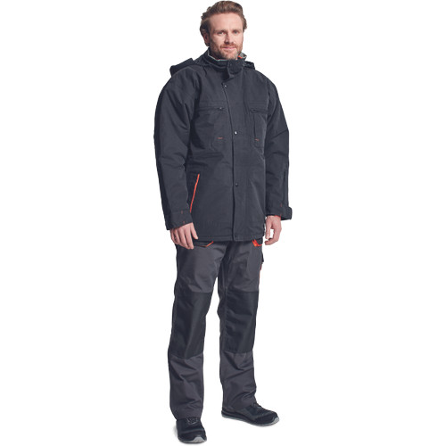 EMERTON téli kabát fekete/narancs M