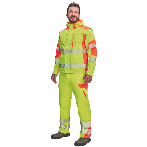 LATTON softsh. kabát HV sárga/naranc S