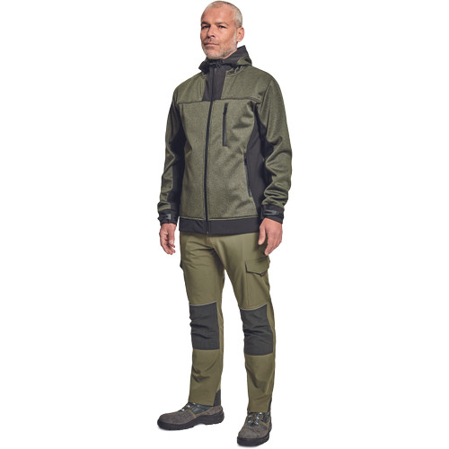 HUYER SOFTSHELL kabát olajzöld XS