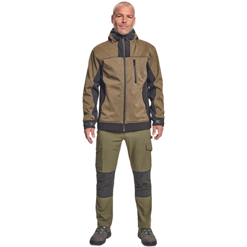 HUYER SOFTSHELL kabát bézs XXL