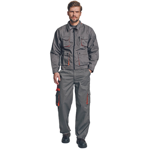 DESMAN derekas nadrág szürke/narancs 60