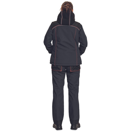 KNOXFIELD LADY bélelt antracit/piros XL