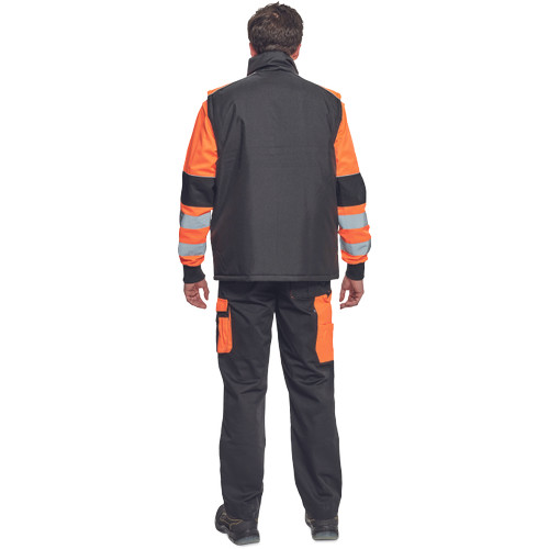 MAX VIVO mellény fekete/narancssárga 4XL