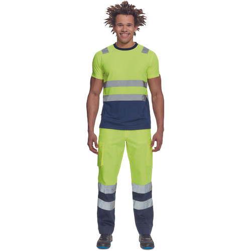 MONZON Hi-Vis póló sárga-navy 3XL