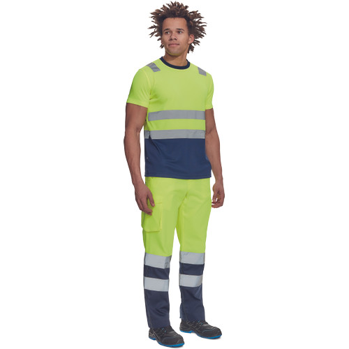 MONZON Hi-Vis póló sárga-navy 3XL