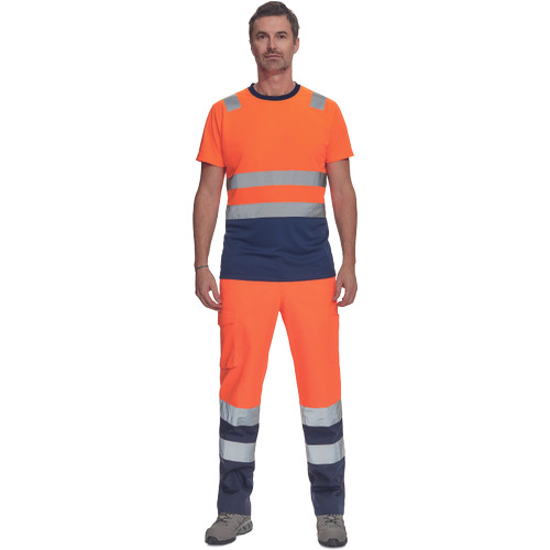 MONZON Hi-Vis póló narancs-navy L