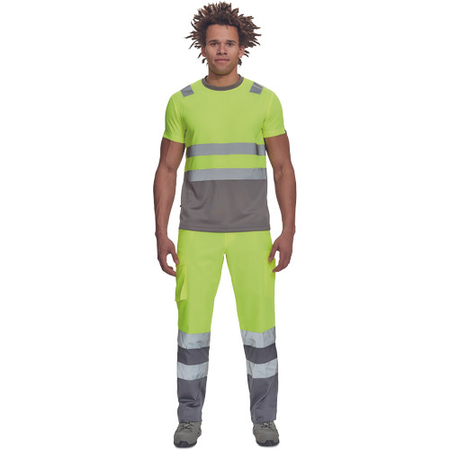 MONZON Hi-Vis póló sárga-szürke S