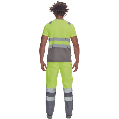 MONZON Hi-Vis póló sárga-szürke S