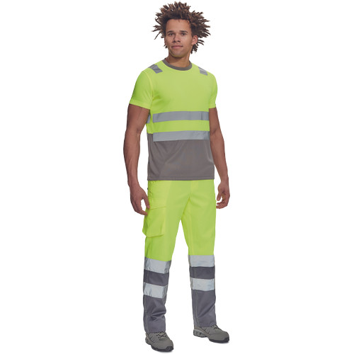 MONZON Hi-Vis póló sárga-szürke 5XL
