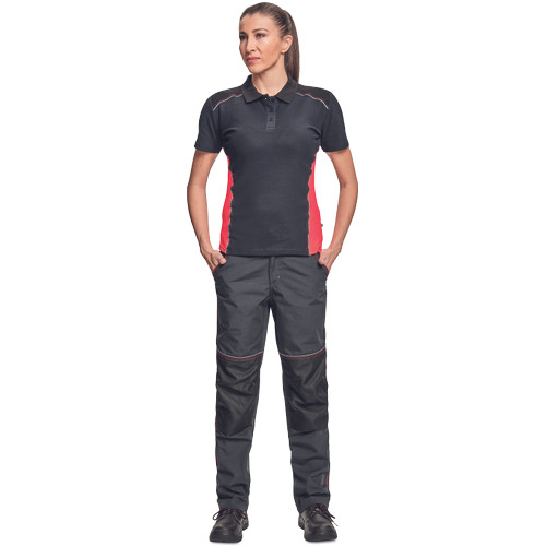 KNOXFIELD LADY galléros póló ant/piros S