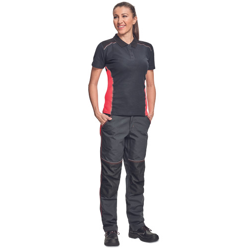 KNOXFIELD LADY galléros póló ant/piros L