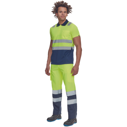 CADIZ HV galléros póló sárga/navy XXL