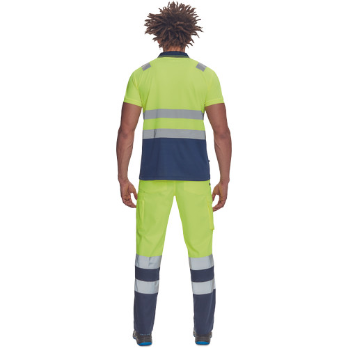 CADIZ HV galléros póló sárga/navy 3XL