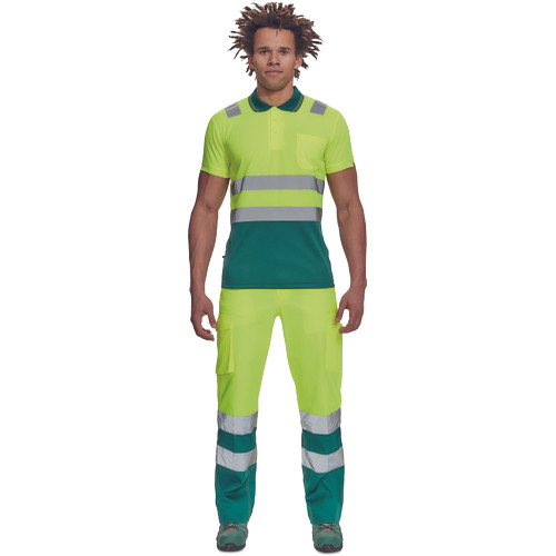 CADIZ HV galléros póló sárga/zöld 4XL