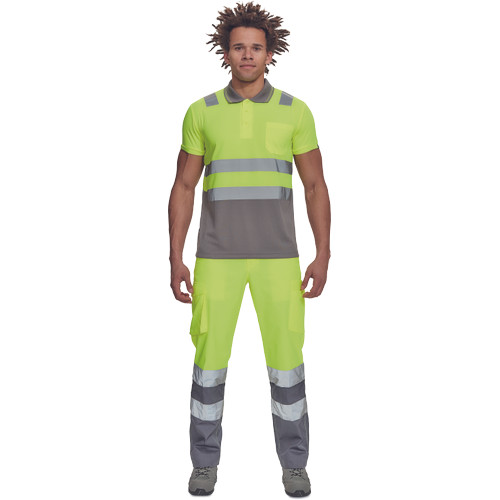 CADIZ HV galléros póló sárga/szürke 4XL