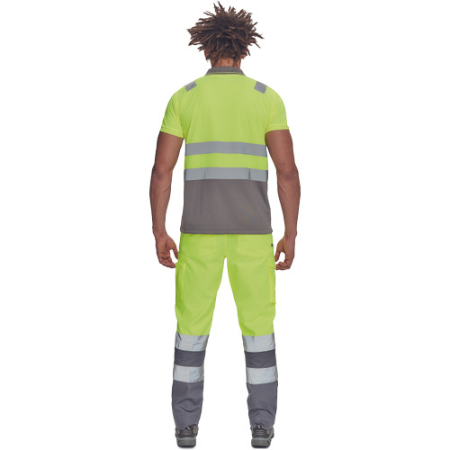 CADIZ HV galléros póló sárga/szürke 4XL