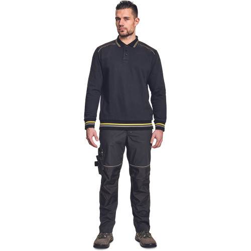 KNOXFIELD galléros pulóver antr/sárga XS