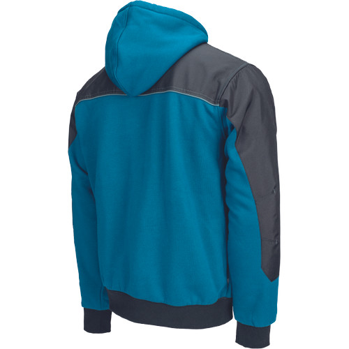 CREMORNE kapucnis kardigán petrol kék XL