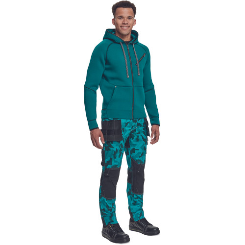 NEURUM kapucnis kardigán petrol kék XS