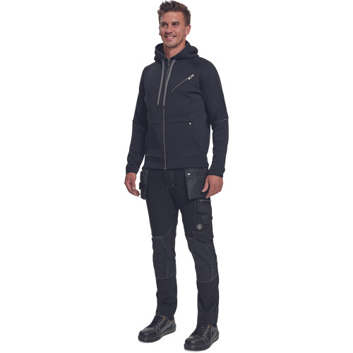 NEURUM kapucnis kardigán fekete 3XL