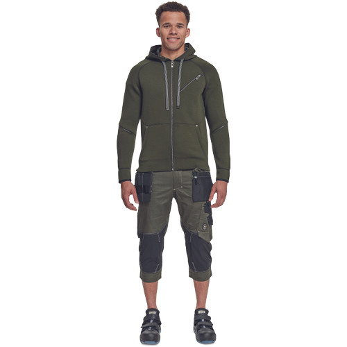 NEURUM kapucnis kardigán s.olajzöld 4XL