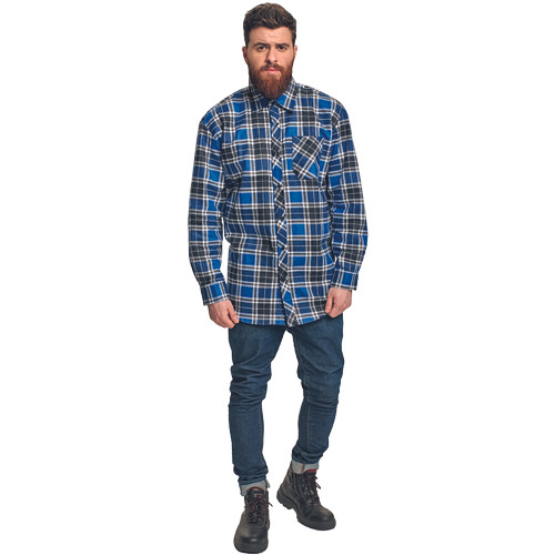 SATURN flanelinget kék XL