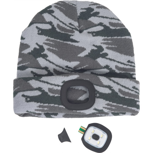 DEEL LED sapka fejlámpával szürke terepm