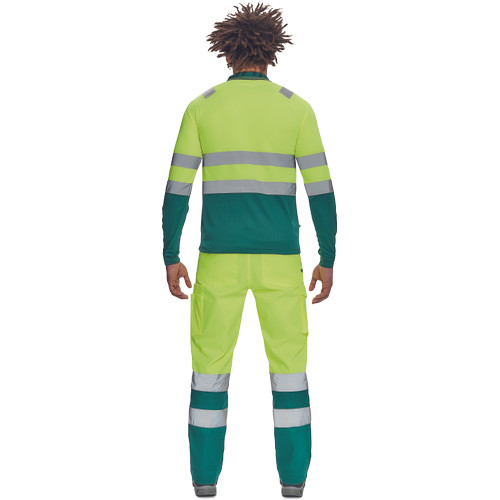 LEON HV póló hosszú ujjú sárga/zöld XXL