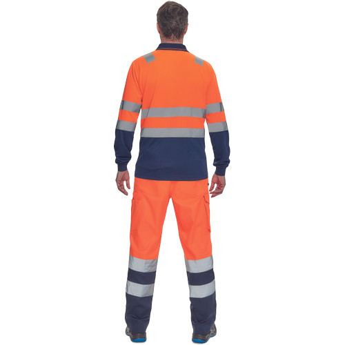 LEON HV póló hosszú ujjú narancs/navy5XL