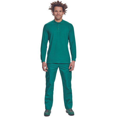 SANGU póló hosszú ujjú sötétzöld L