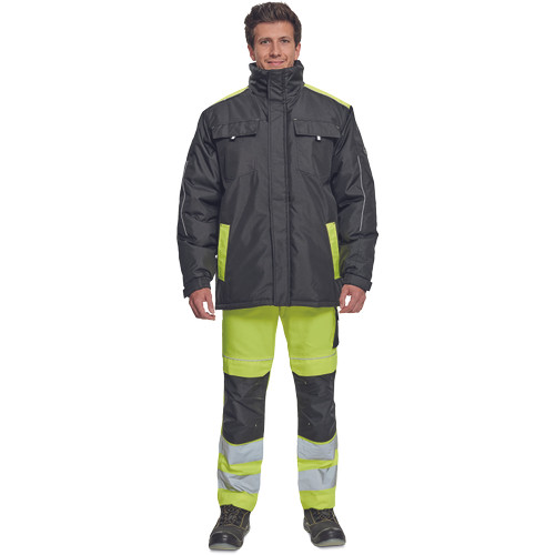 MAX VIVO télikabát fekete/sárga 4XL