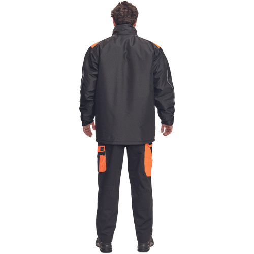 MAX VIVO télikabát fekete/narancssárga M