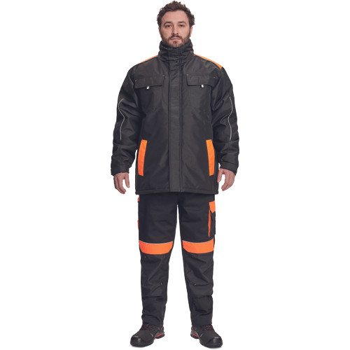 MAX VIVO télikabát fekete/narancssárga M