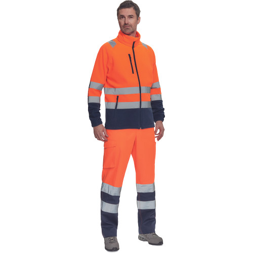 SEVILLA HV polár pulóver naranc/navy S