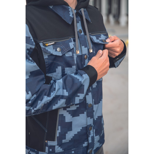 NEURUM CAMOU kapucnis dzseki navy 46