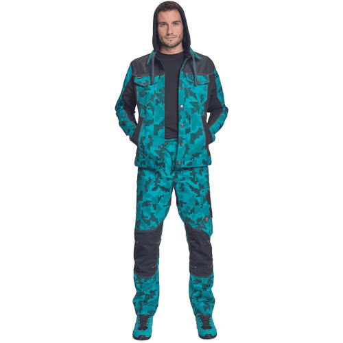 NEURUM CAMOU kapucnis dzseki petrol 52