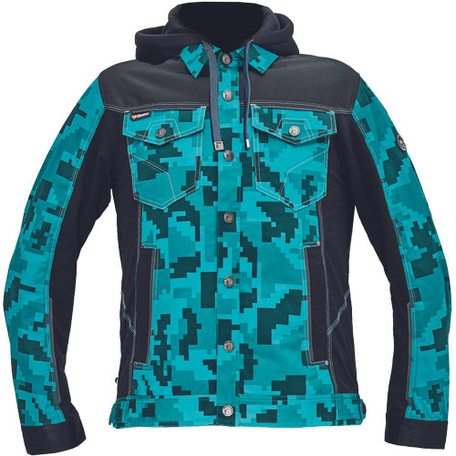 NEURUM CAMOU kapucnis dzseki petrol 54