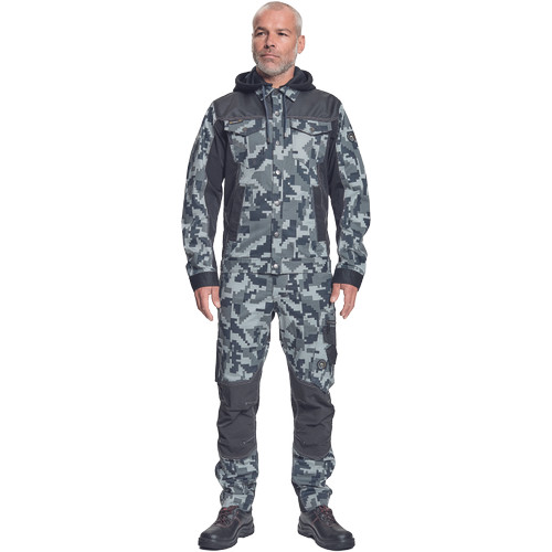 NEURUM CAMOU kapucnis dzseki antracit 54