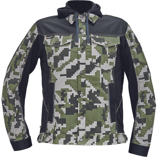 NEURUM CAMOU kapucnis dzseki olajzöld 54