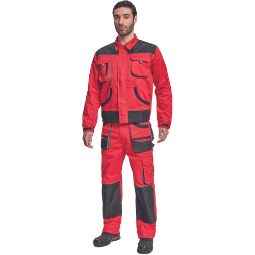 FF HANS kabát piros/antracit 46