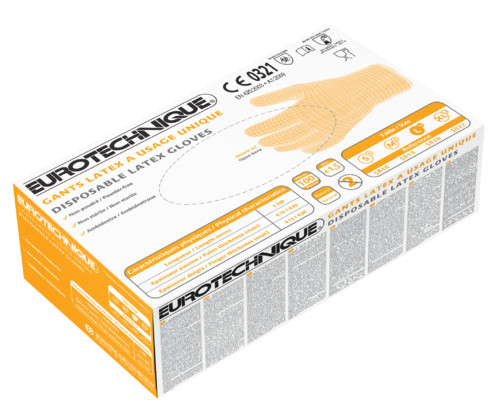 LATEX PÚDER NÉLKÜLI VIZSGÁLÓKESZTYŰ_L