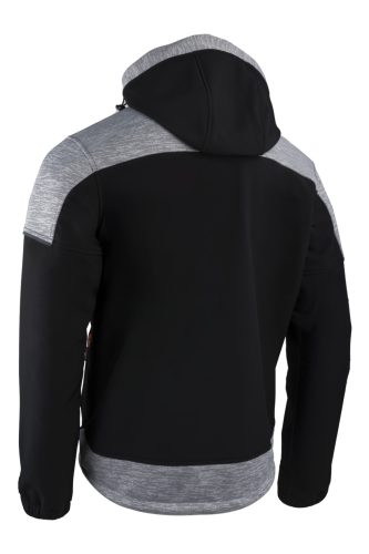 BANJO FEKETE/SZÜRKE SOFTSHELL DZSEKI, LIME CIPZÁR_S