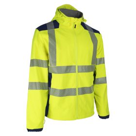 NEBULO FLUO SÁRGA/SÖTÉTKÉK SOFTSHELL KABÁT_L