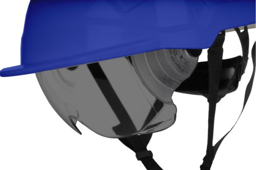 PHOENIX WIND KÉK ABS IPARI VÉDŐSISAK, SZELLŐZŐ, SÖTÉT SZEMŰV