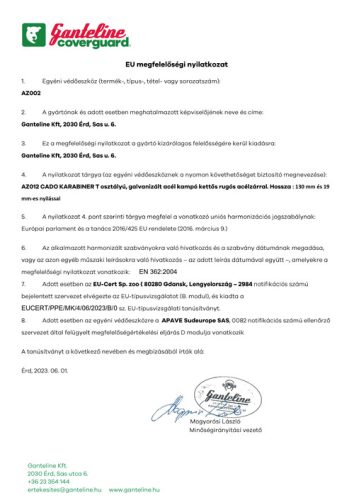 CADO KARABINER RUGÓS - 18MM